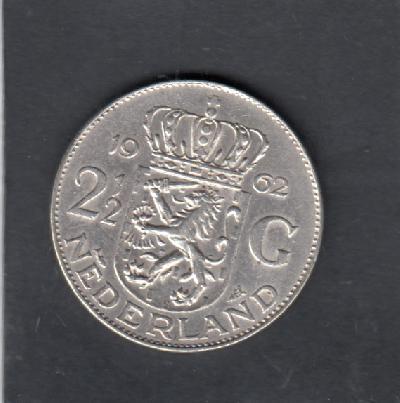 Beschrijving: 2 1/2 Gulden JULIANA 